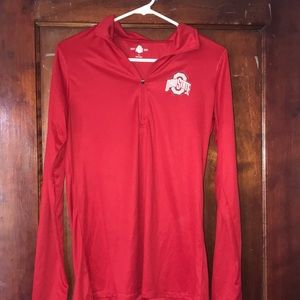 Red OSU quarter zip